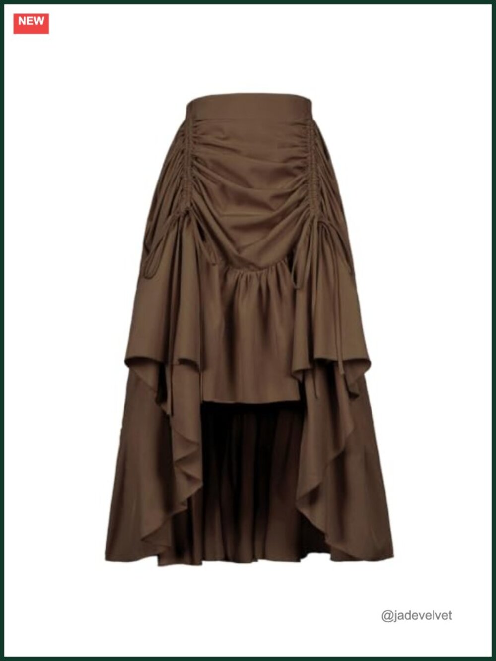Steampunk Pirate High Low Bustle Skirt Renaissance Midi